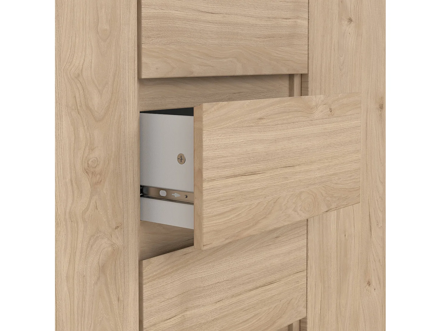 Kommode Dsalmas, Wohnzimmerbuffet, Wohnzimmer-Sideboard, Moderne Küchen-Speisekammer, 121x50 h91 cm, Eiche