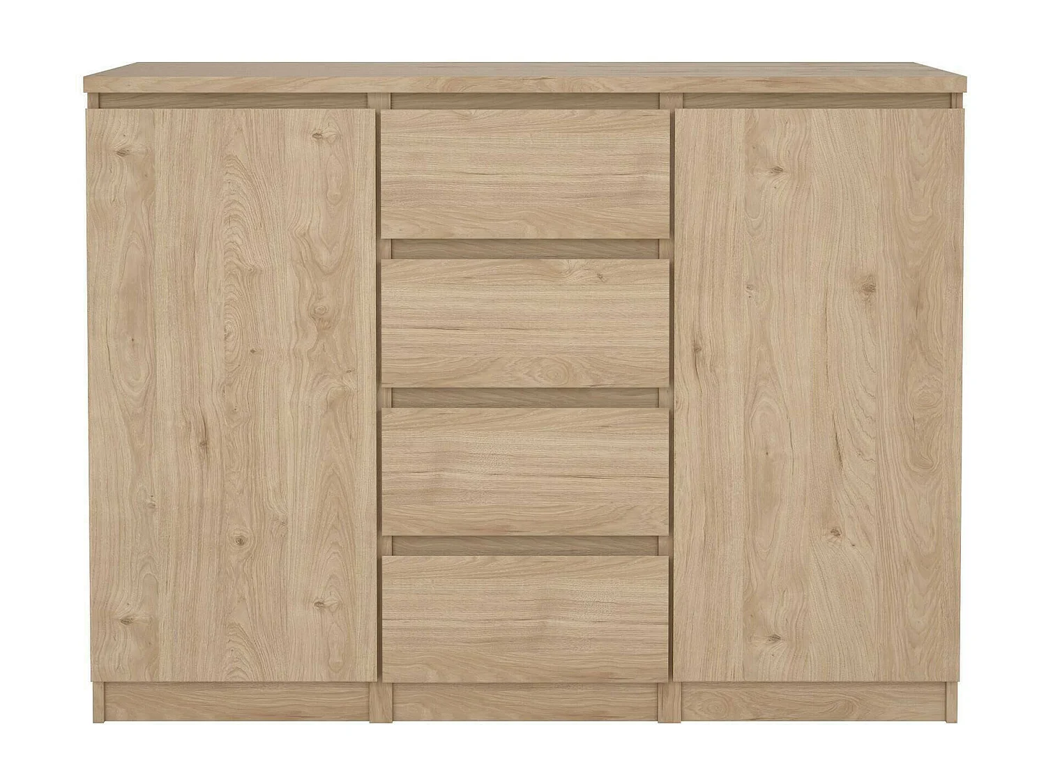 Dsalmas dressoir, Woonkamerbuffet, Woonkamerdressoir, Keukenkast, 121x50 h91 cm, Eiken