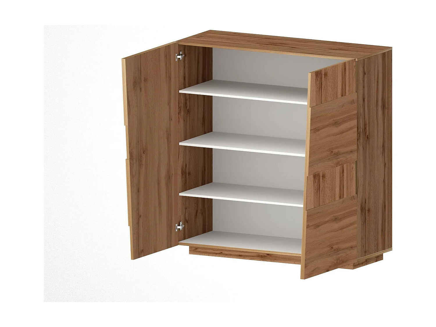 Ddescigli Multifunctionele kledingkast 2 deuren, Multifunctionele kast, 2-deurs kast, 120x44h126 cm, Eiken