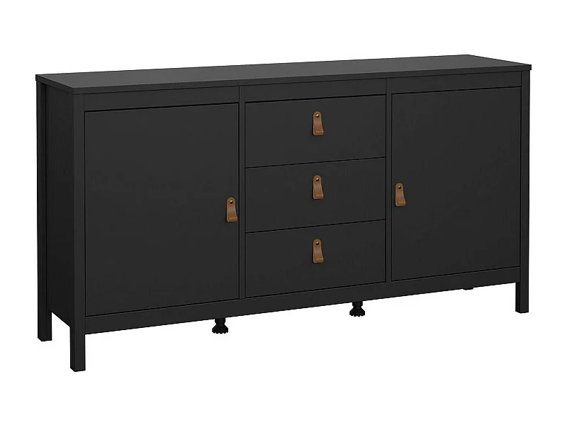 Dsaracc dressoir, Woonkamerbuffet, Woonkamerdressoir, Keukenkast, 151x38 h80 cm, Zwart