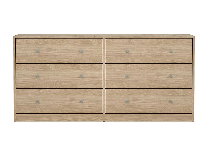 Buffet Dsanto, Buffet du salon, Commode de salon, Garde-manger de cuisine, 143x30 h68 cm, Chêne clair