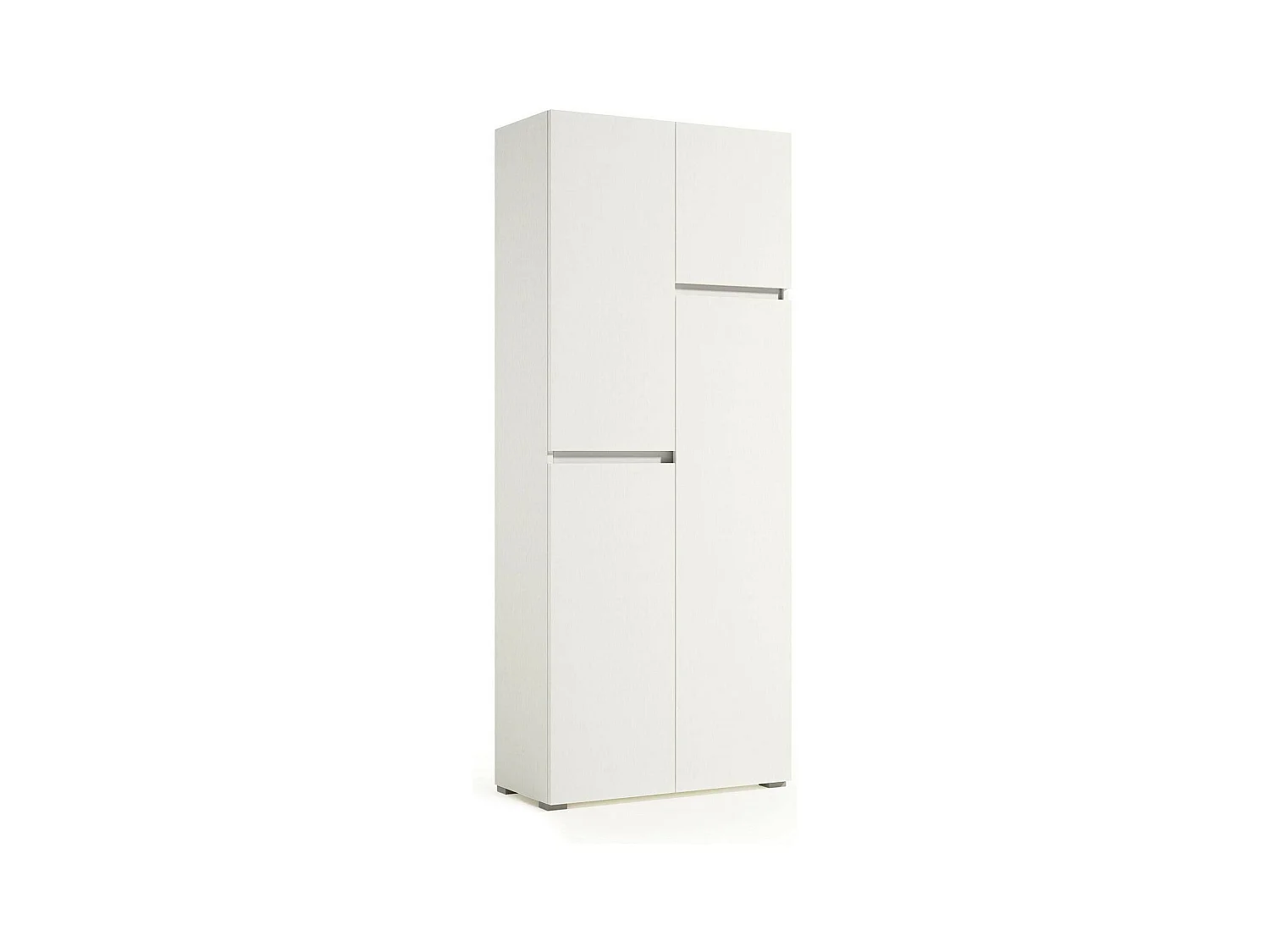 Dbandinell grote multifunctionele kledingkast, Multifunctionele kast met 4 deuren, Schoenenkast, Ruimtebesparende kledingkast, 100% Made in Italy, 80x37h195 cm, Wit