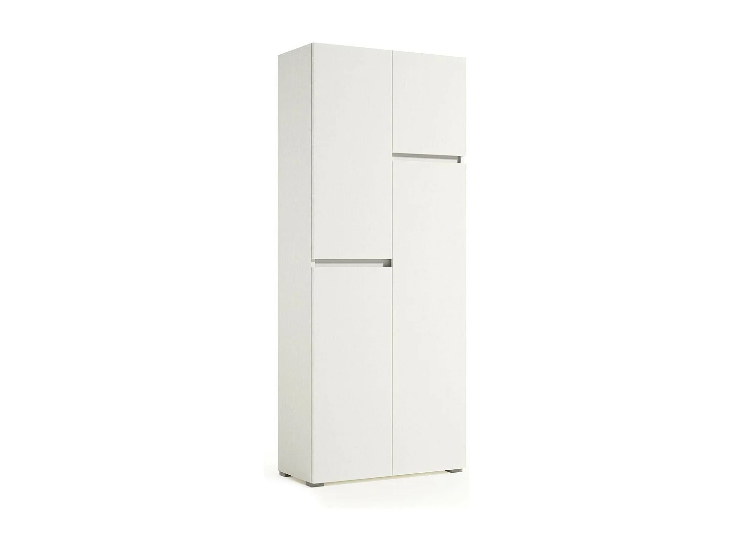 Dbandinell grote multifunctionele kledingkast, Multifunctionele kast met 4 deuren, Schoenenkast, Ruimtebesparende kledingkast, 100% Made in Italy, 80x37h195 cm, Wit