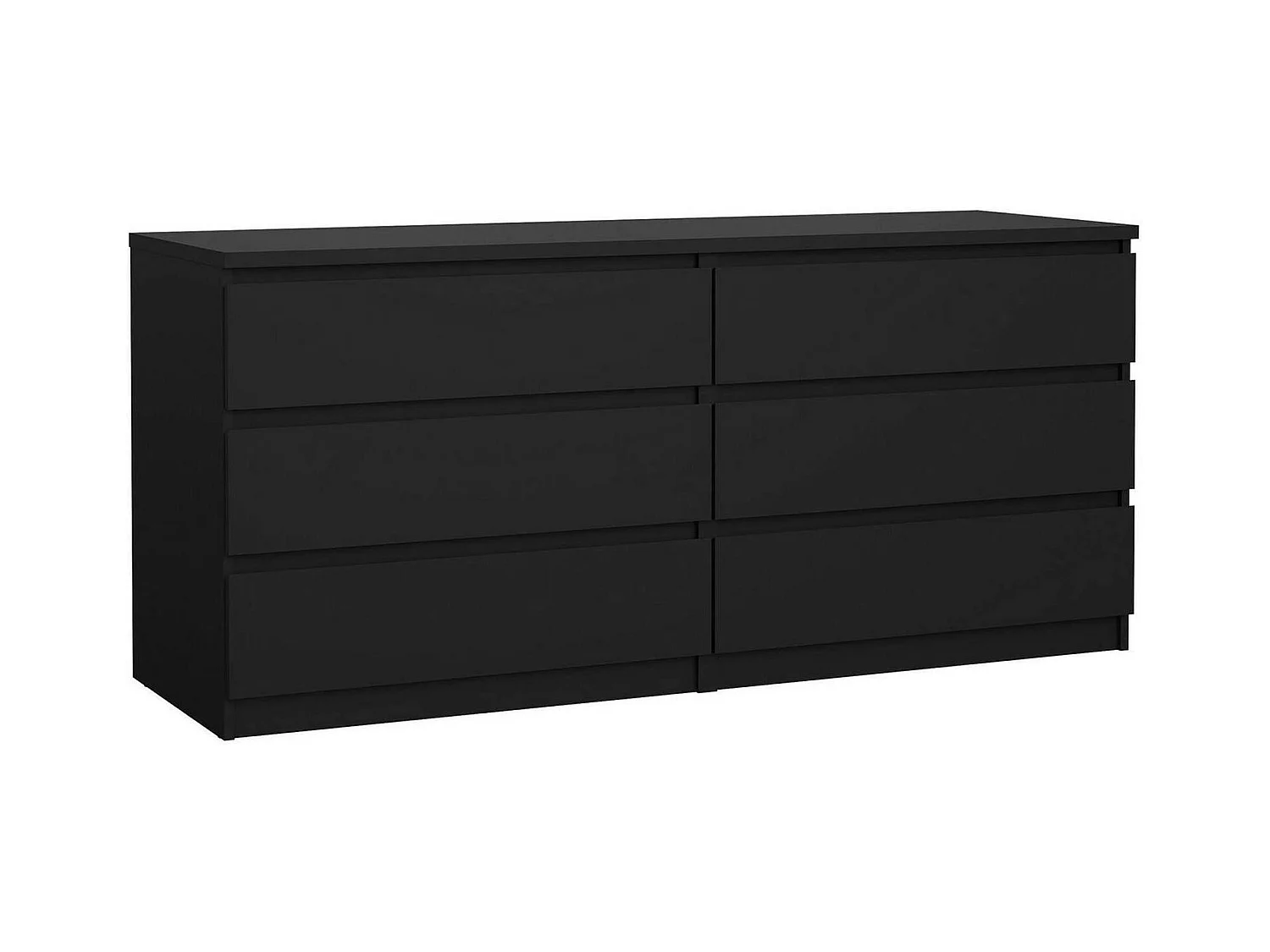 Buffet Dsaurin, Buffet du salon, Commode de salon, Garde-manger de cuisine, 154x50 h68 cm, Noir