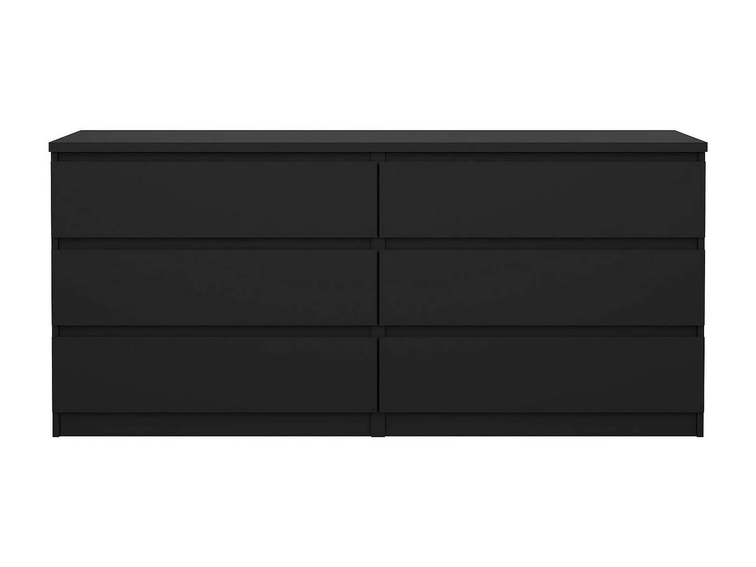 Aparador Dsaurin, Bufé de salón, Aparador de salón, Despensa de cocina, 154x50 h68 cm, Negro