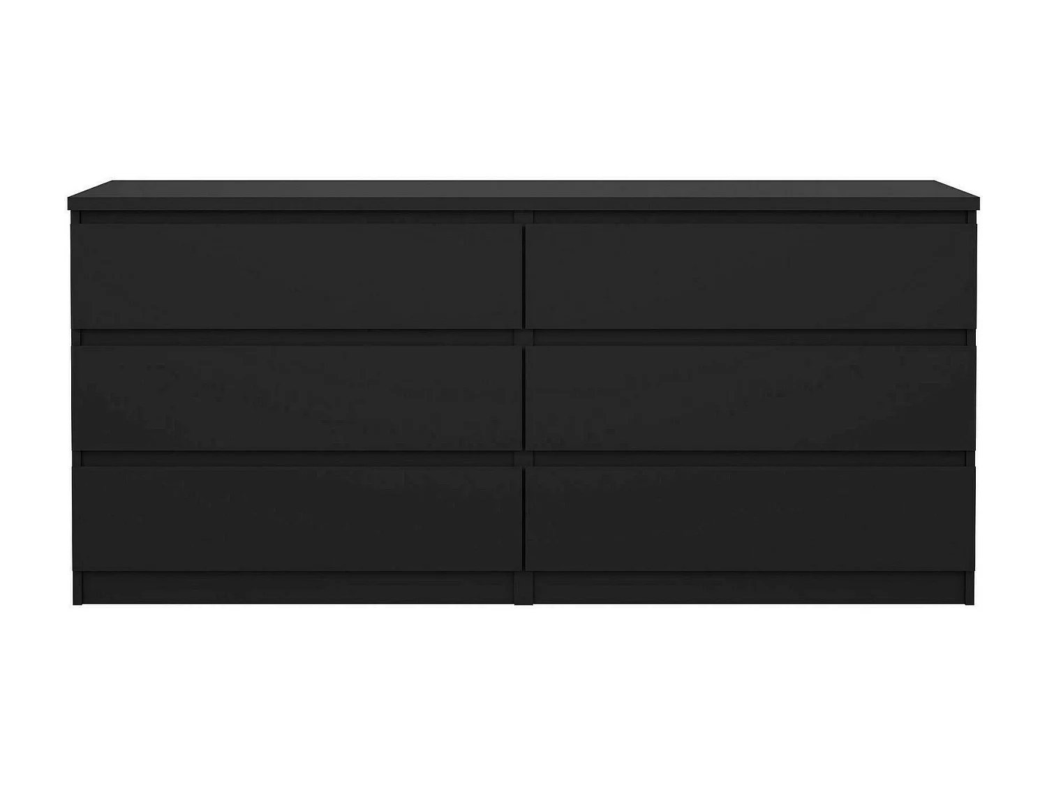 Aparador Dsaurin, Bufé de salón, Aparador de salón, Despensa de cocina, 154x50 h68 cm, Negro