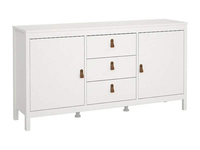 Aparador Dsaracc, Buffet de sala, Aparador de sala, Despensa de cozinha, 151x38 h80 cm, Branco