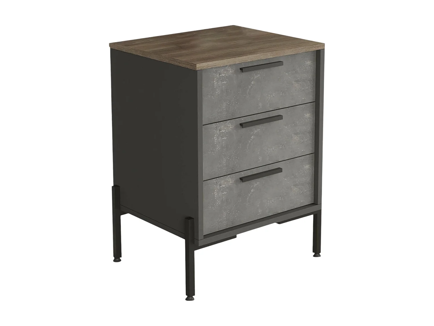 Buffet Dmangravit, Buffet du salon, Commode de salon, Garde-manger de cuisine, 54x45 h70 cm, Marron et gris