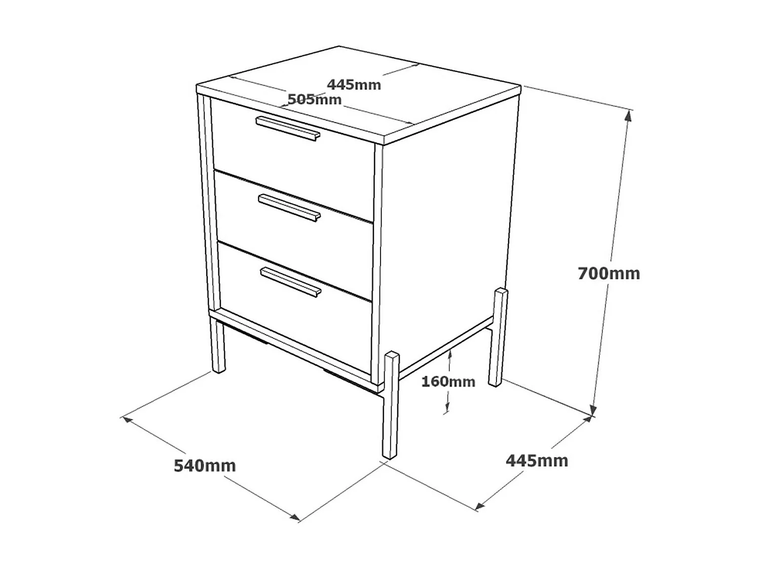 Dmangravit Dressoir, Woonkamerbuffet, Woonkamerdressoir, Keukenkast, 54x45 h70 cm, Bruin en Grijs