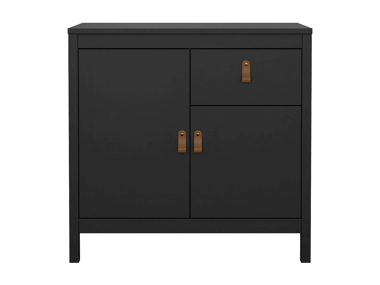 Aparador Dsaracin, Bufé de salón, Aparador de salón, Despensa de cocina, 82x38 h80 cm, Negro