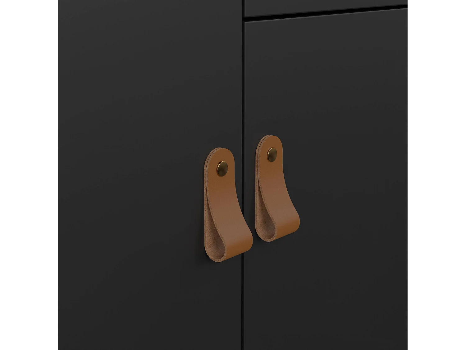 Buffet Dsaracin, Buffet du salon, Commode de salon, Garde-manger de cuisine, 82x38 h80 cm, Noir