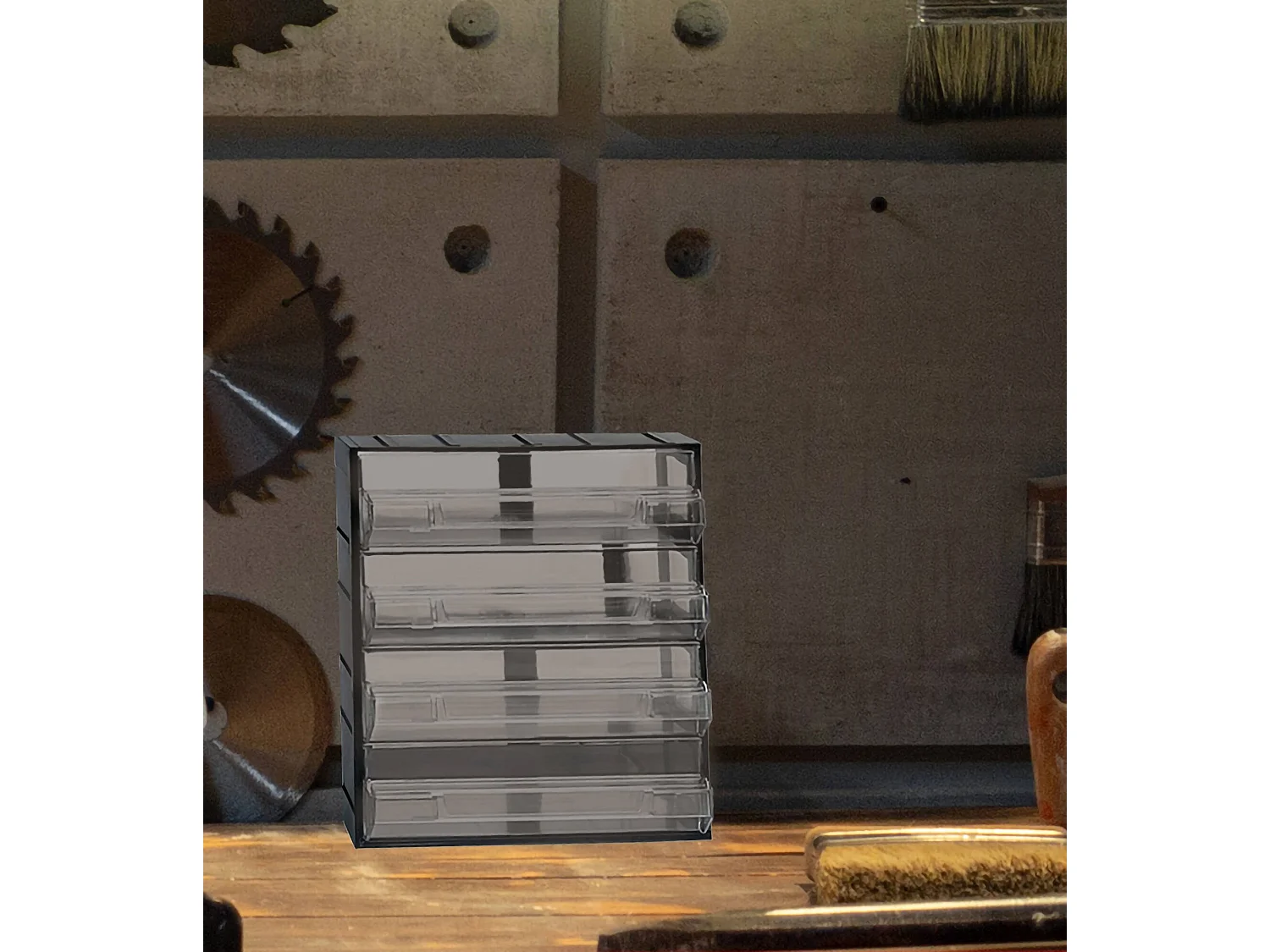 Armoire Polyvalente À 2 Portes, En Pvc, Anthracite, 19.2x14.8h23 Cm