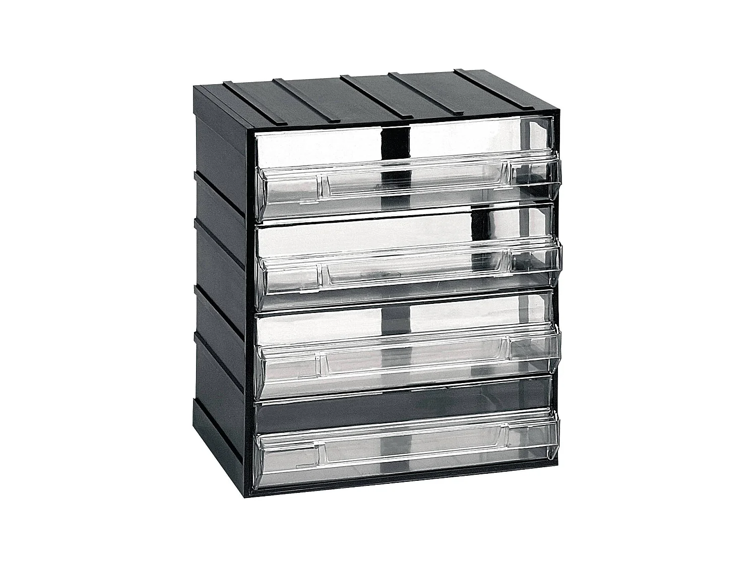 Armoire polyvalente 2 portes Dbertolin, Armoire pour petites pièces, Armoire pour conteneurs à outils, 100% Made in Italy, 19x15h23 cm, Anthracite, 4 tiroirs