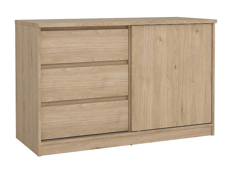 Kommode Dsatalin, Wohnzimmerbuffet, Wohnzimmer-Sideboard, Moderne Küchen-Speisekammer, 119x50 h76 cm, Eiche