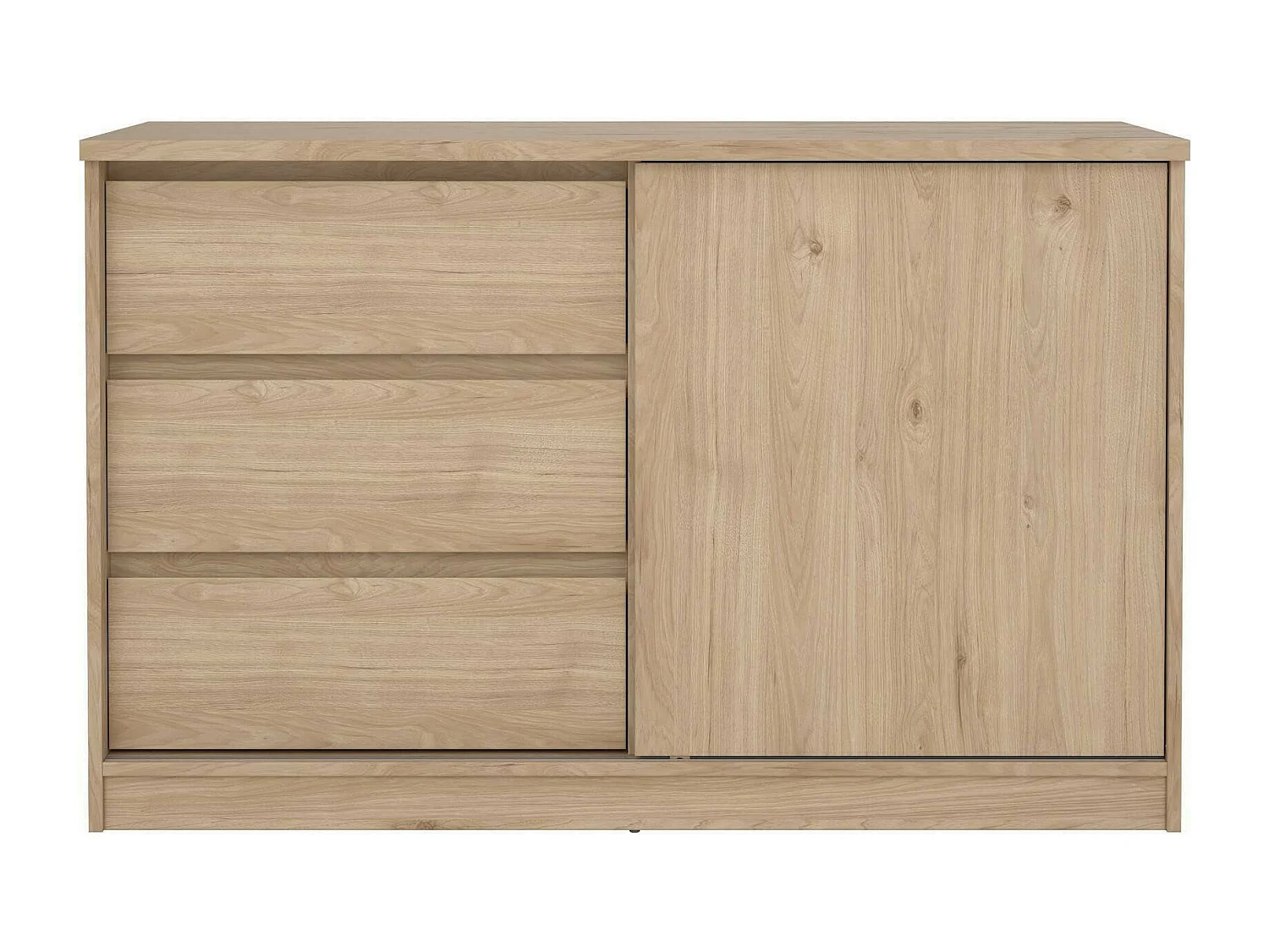 Dsatalin dressoir, Woonkamerbuffet, Woonkamerdressoir, Keukenkast, 119x50 h76 cm, Eiken