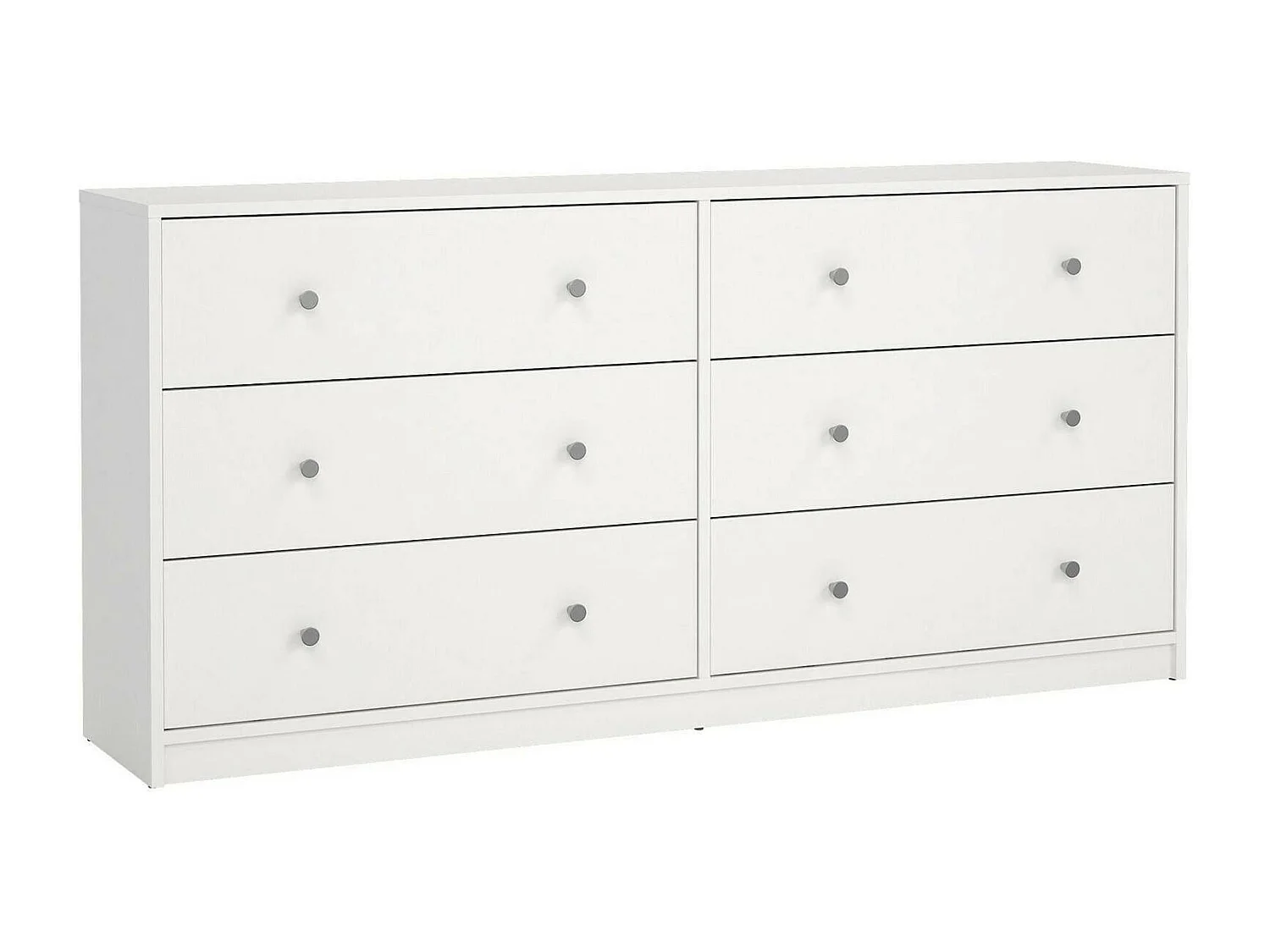 Buffet Dsanto, Buffet du salon, Commode de salon, Garde-manger de cuisine, 143x30 h68 cm, Blanc