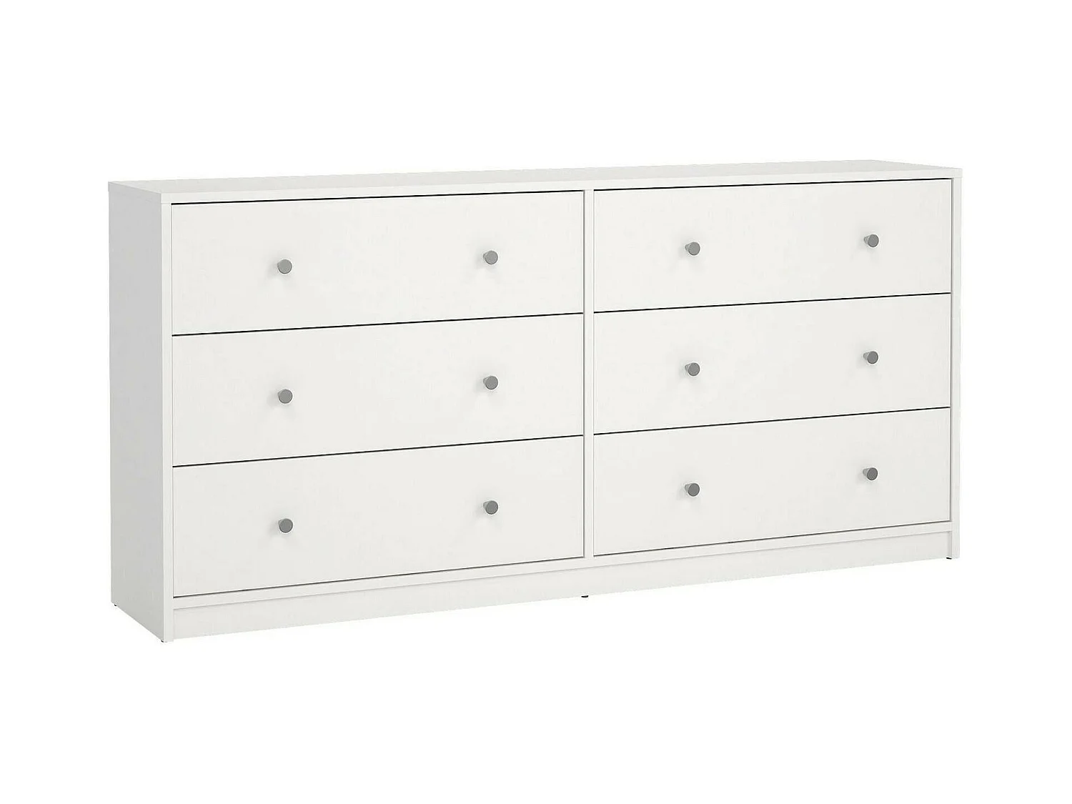 Buffet Dsanto, Buffet du salon, Commode de salon, Garde-manger de cuisine, 143x30 h68 cm, Blanc