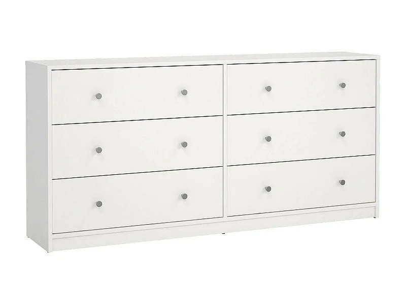 Dmora - Credenza Rick, 143x30 h68 cm, Bianco
