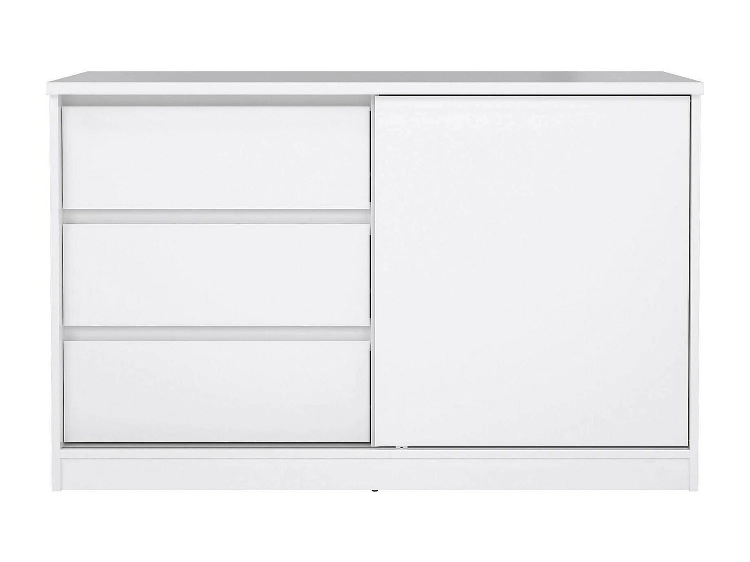Dsatalin dressoir, Woonkamerbuffet, Woonkamerdressoir, Keukenkast, 119x50 h76 cm, Wit
