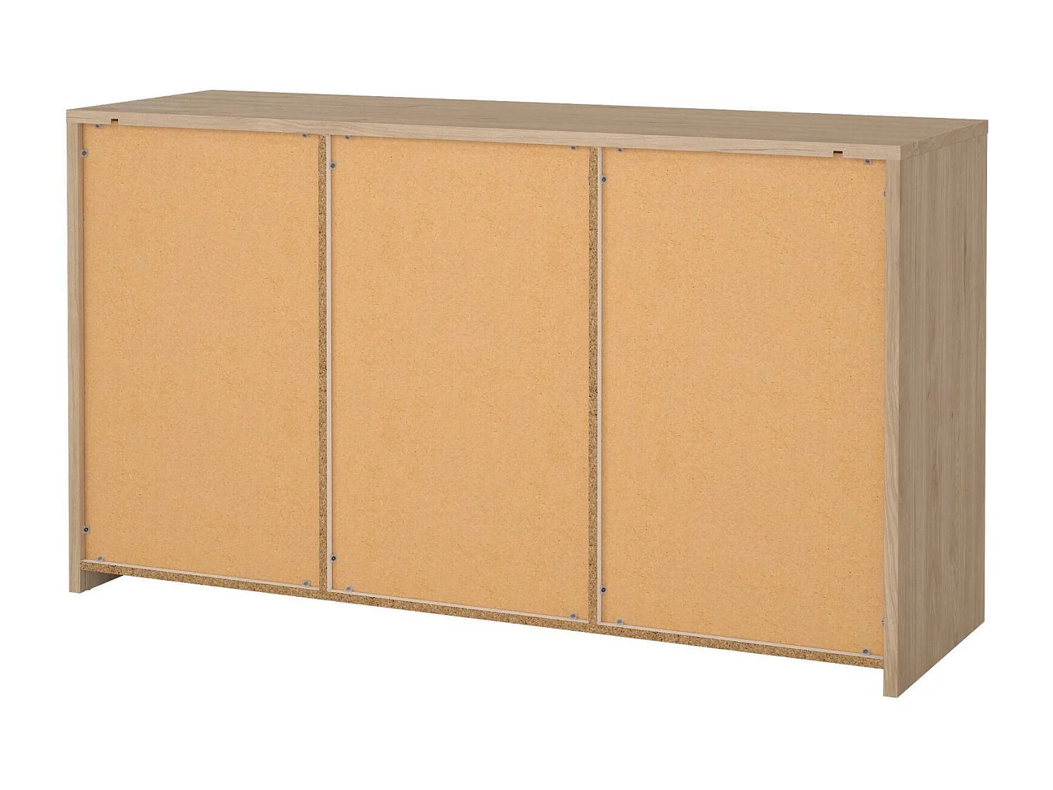 Aparador Dsalva, Buffet de sala, Aparador de sala, Despensa de cozinha, 149x48 h84 cm, Carvalho e Branco
