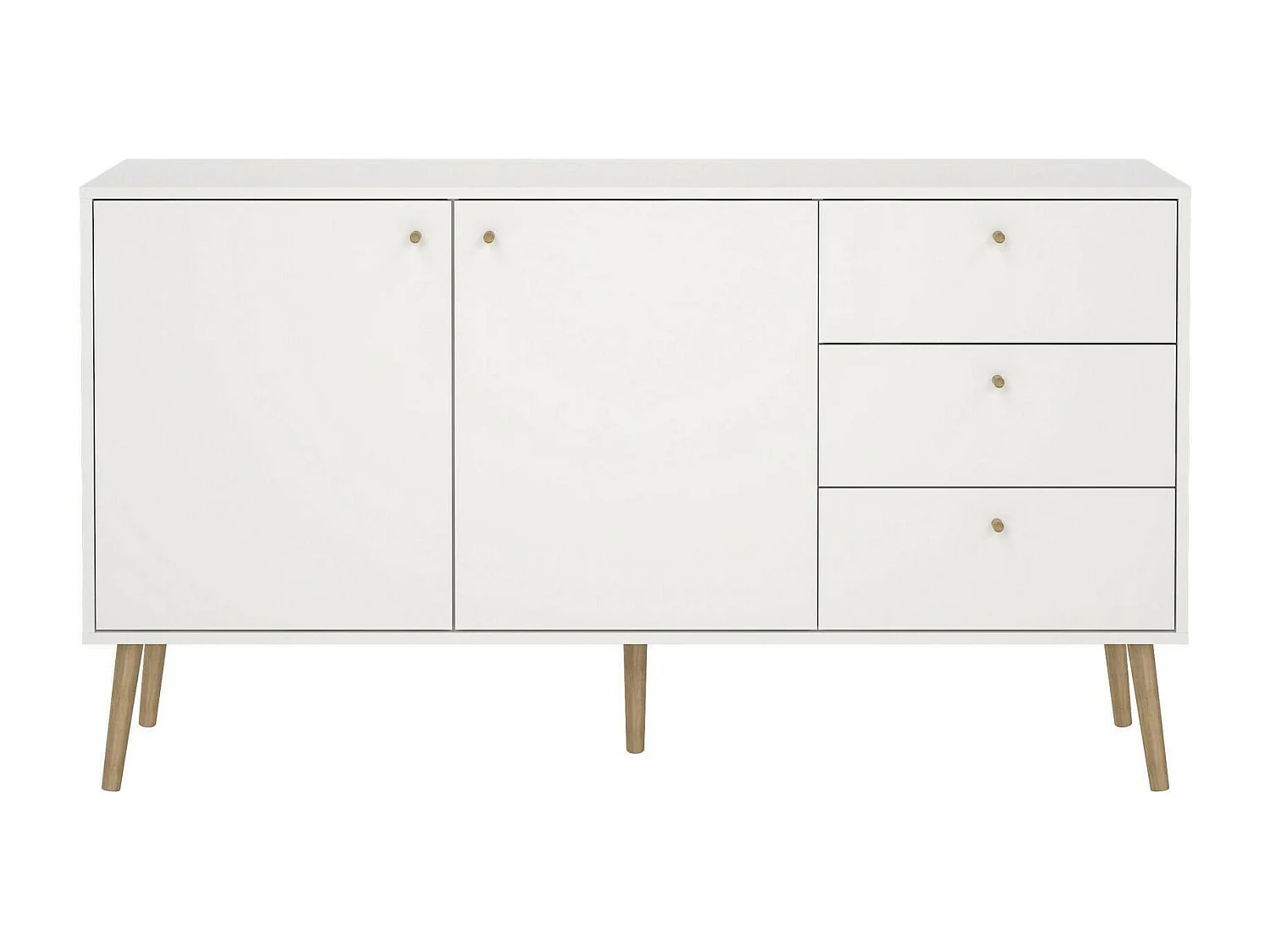 Dmora - Credenza Erina, 147x39 h82 cm, Bianco