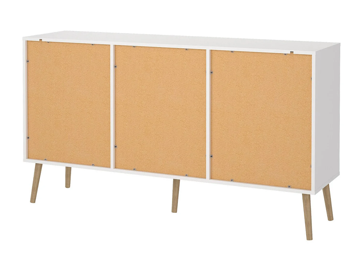 Dsann dressoir, Woonkamerbuffet, Woonkamerdressoir, Keukenkast, 147x39 h82 cm, Wit