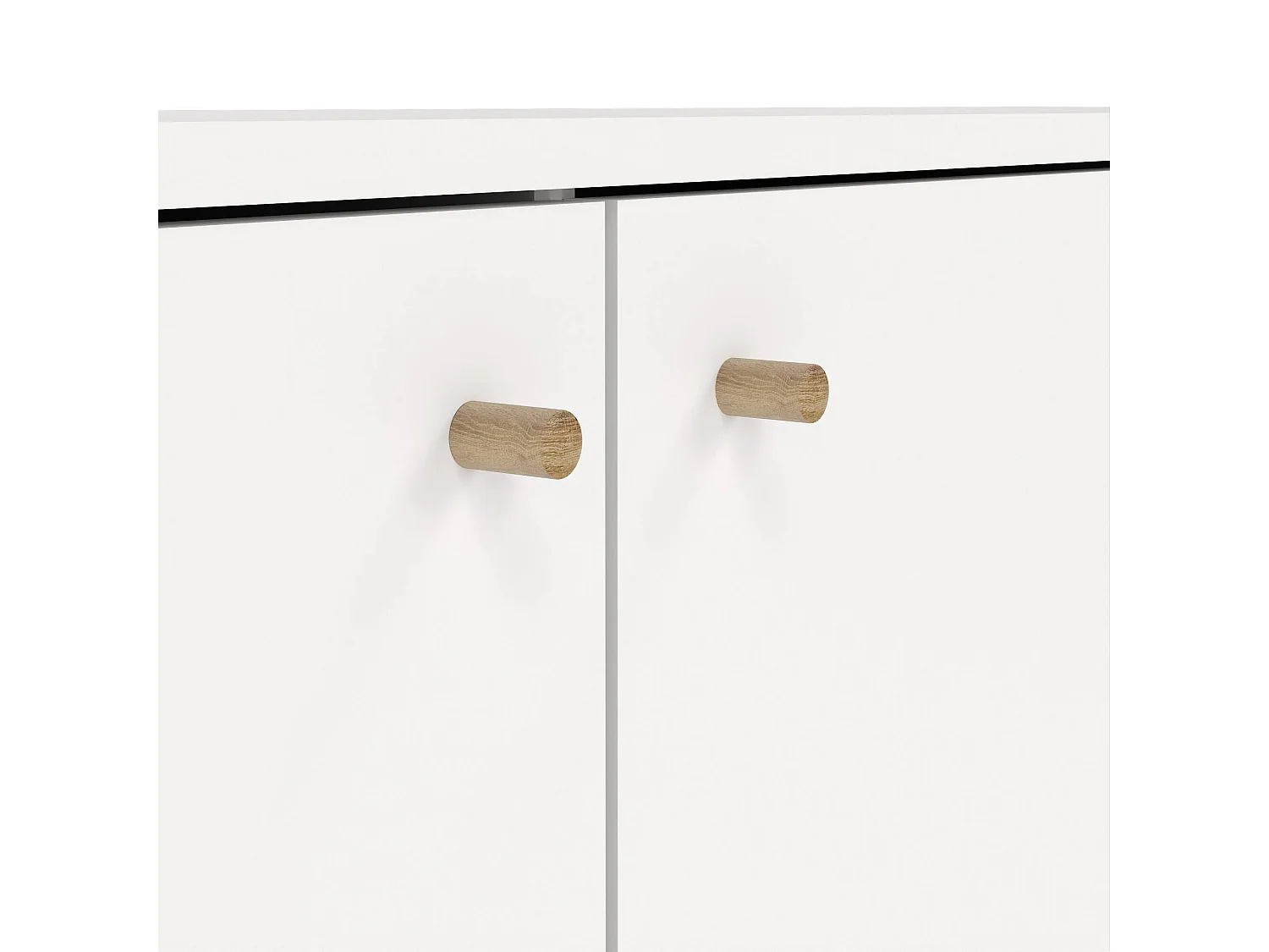 Dsann dressoir, Woonkamerbuffet, Woonkamerdressoir, Keukenkast, 147x39 h82 cm, Wit