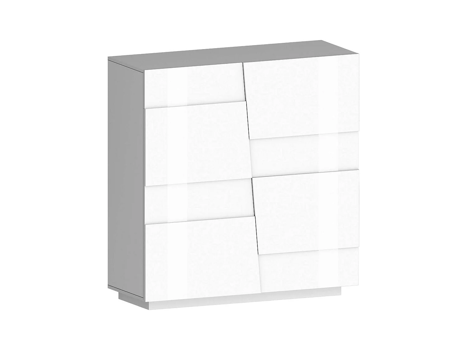 Armario multiusos 2 puertas Ddescigli, Armario multifuncional, Armario de 2 puertas, 120x44h126 cm, Blanco