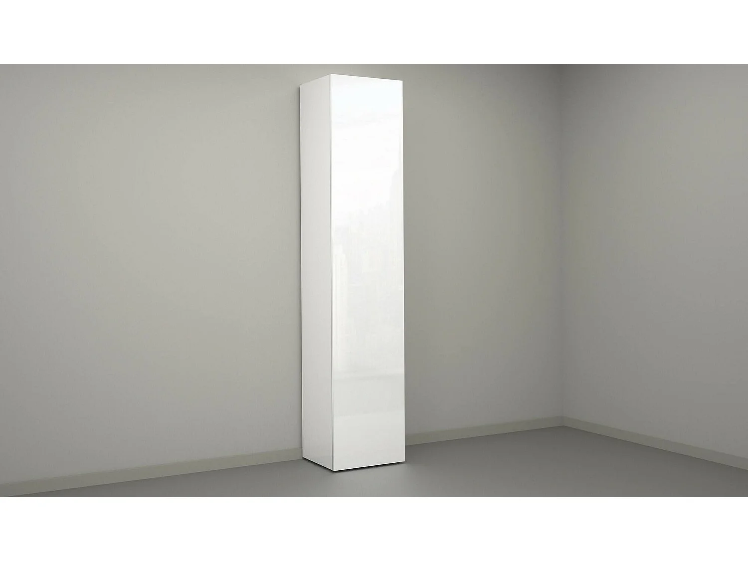 Armoire polyvalente 1 porte Ddastolf, Armoire polyvalente avec 1 porte, Armoire multifonctionnelle, 45x35h190 cm, Blanc