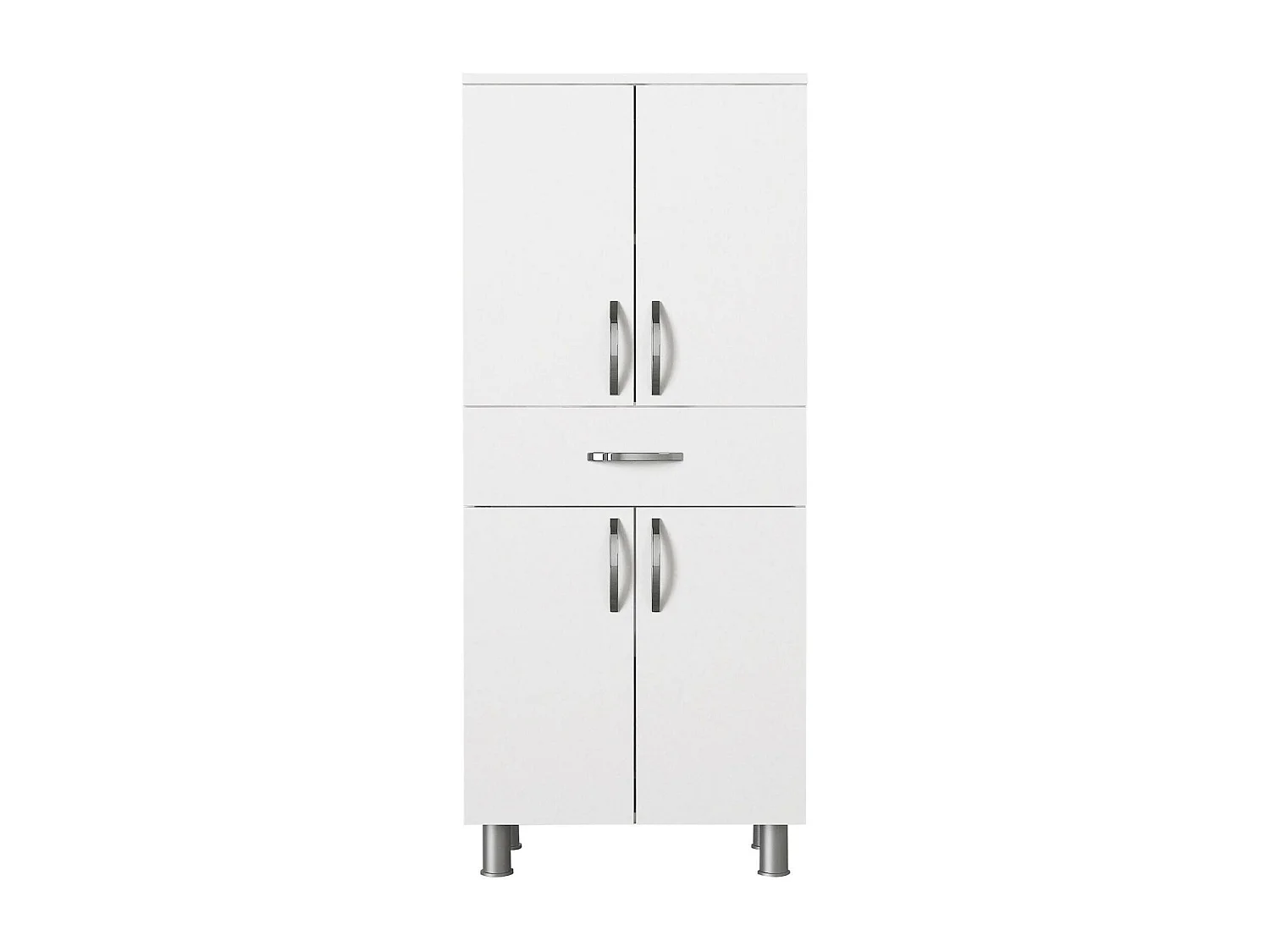 Grande armoire polyvalente Dradovano, Meubles multifonctionnels, Casier à chaussures, Support à chaussures pour armoire, 59x32 h140 cm, Blanc