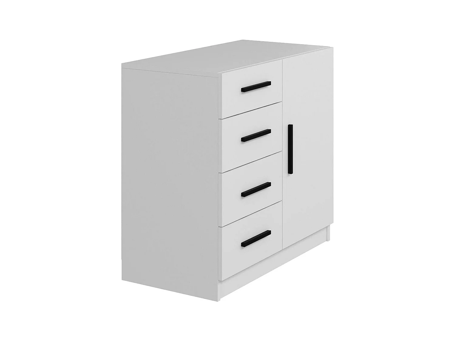 Dhargi dressoir, Woonkamerbuffet, Woonkamerdressoir, Keukenkast, 90x47 h85 cm, Wit