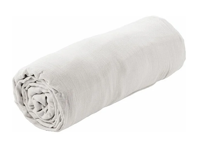 OUREA - Drap Housse 200x200cm Gaze de Coton Chantilly