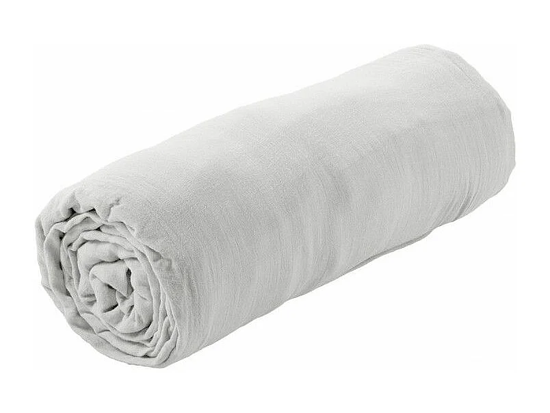 OUREA - Drap Housse 200x200cm Gaze de Coton Nuage