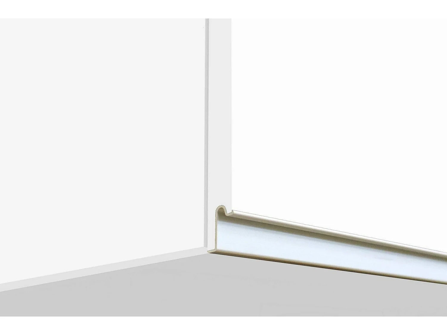 Cuisine complète Dcelient, Ensemble avec garde-manger, Meuble de kitchenette, Kit bloc linéaire, 100% Made in Italy, 255x60h85 cm, Blanc brillant et ardoise