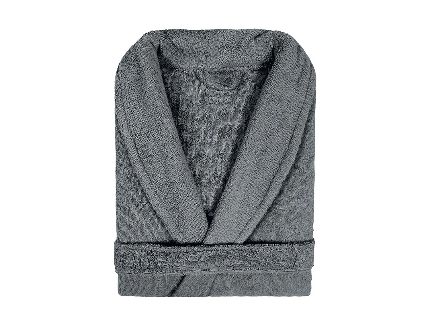 Peignoir col châle adulte PURE coton XXL gris anthracite