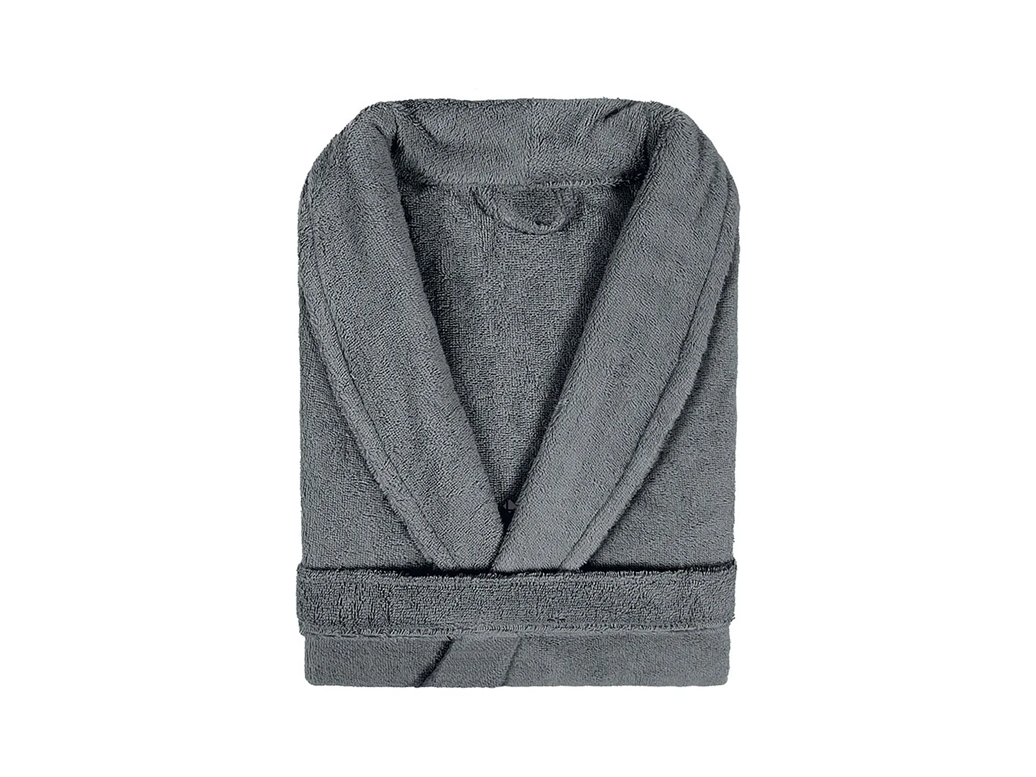 Peignoir col châle adulte PURE coton XXL gris anthracite