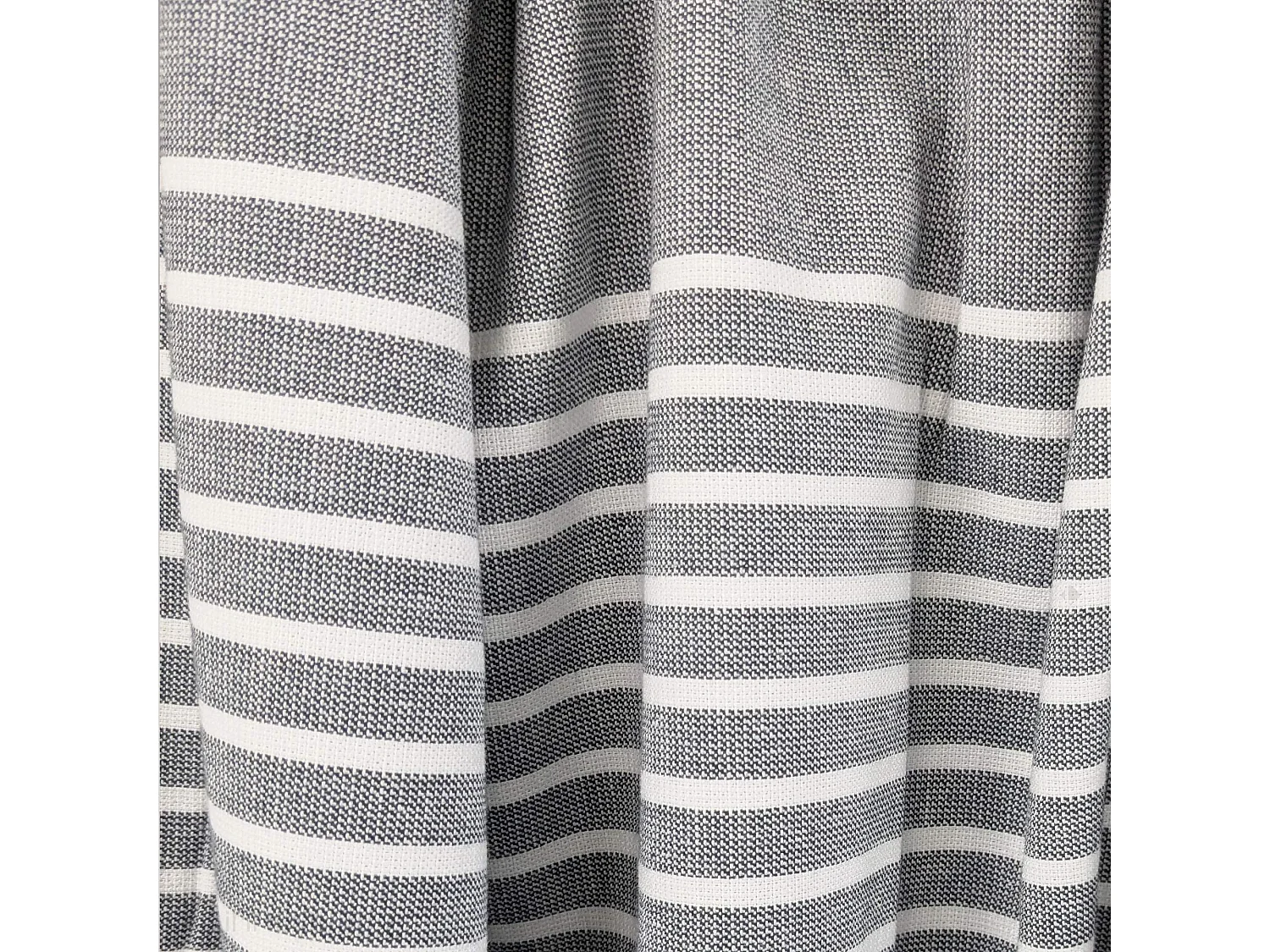 Drap de plage Fouta 100x180 cm coton 290 g/m² LIEPAJA Rayures grises