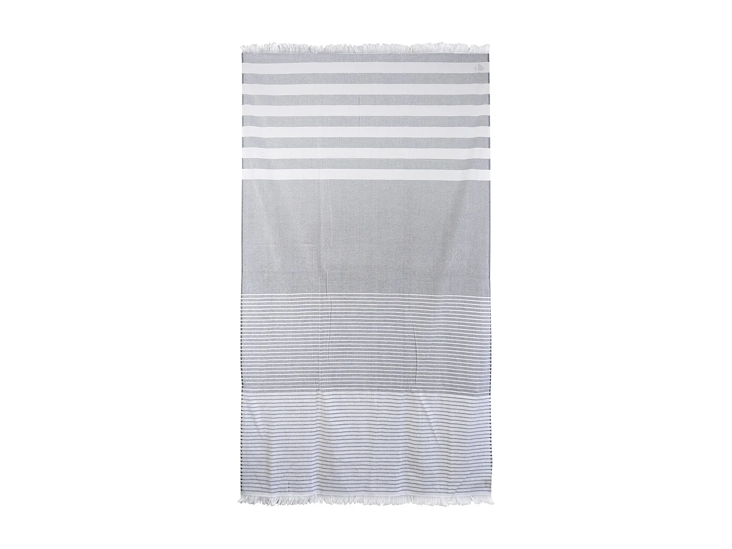 Drap de plage Fouta 100x180 cm coton 290 g/m² LIEPAJA Rayures grises