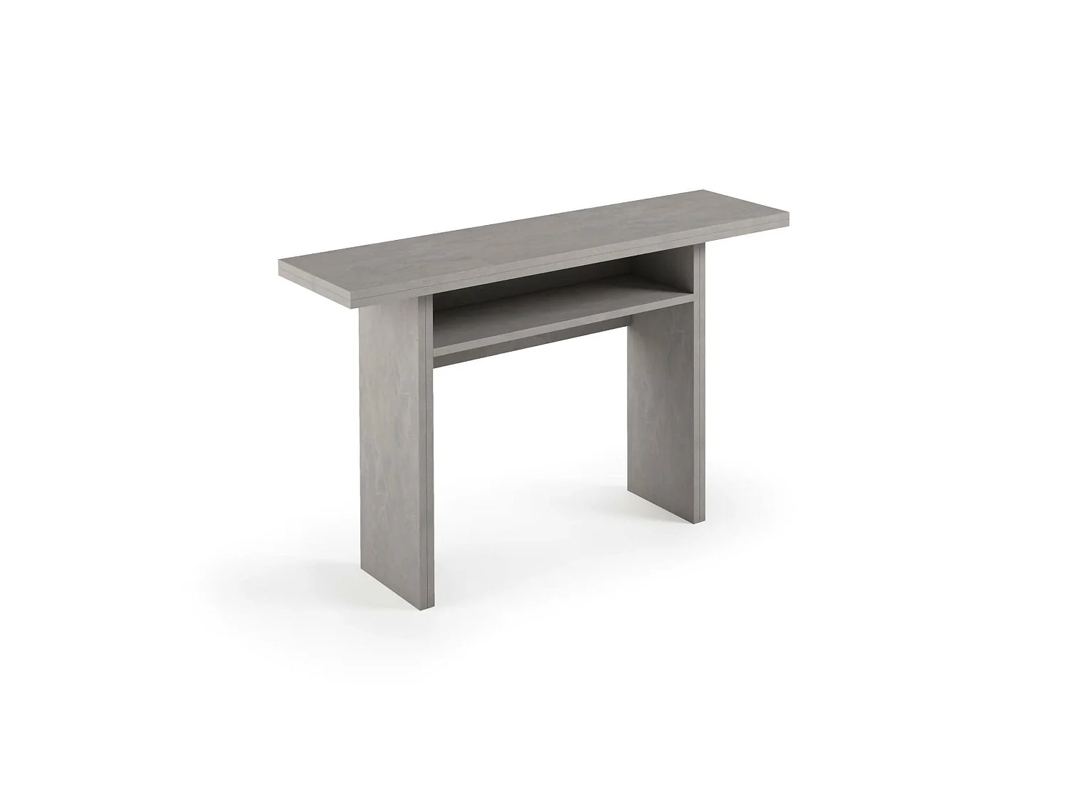 Console extensible lavande, Table à manger avec ouverture pliante, Console polyvalente extensible, 100% Made in Italy, 120x70h75 cm, Ciment