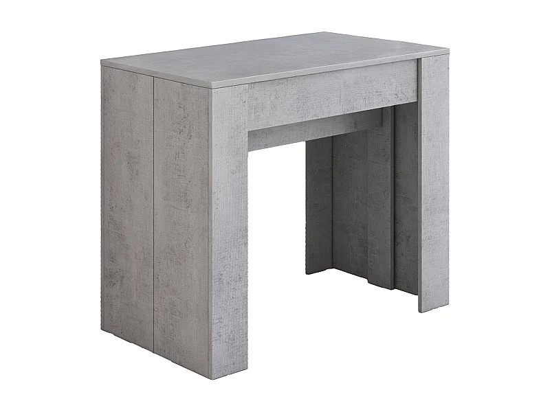 Table console à rallonge Dpanozz, Table avec rallonges, Console polyvalente, Table à manger extensible jusqu'à 10 places, 90/237x51h78 cm, Ciment