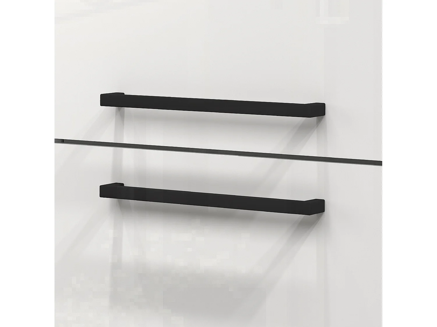 Buffet de Cuisine Dcasiragh, Blanc brillant et chêne