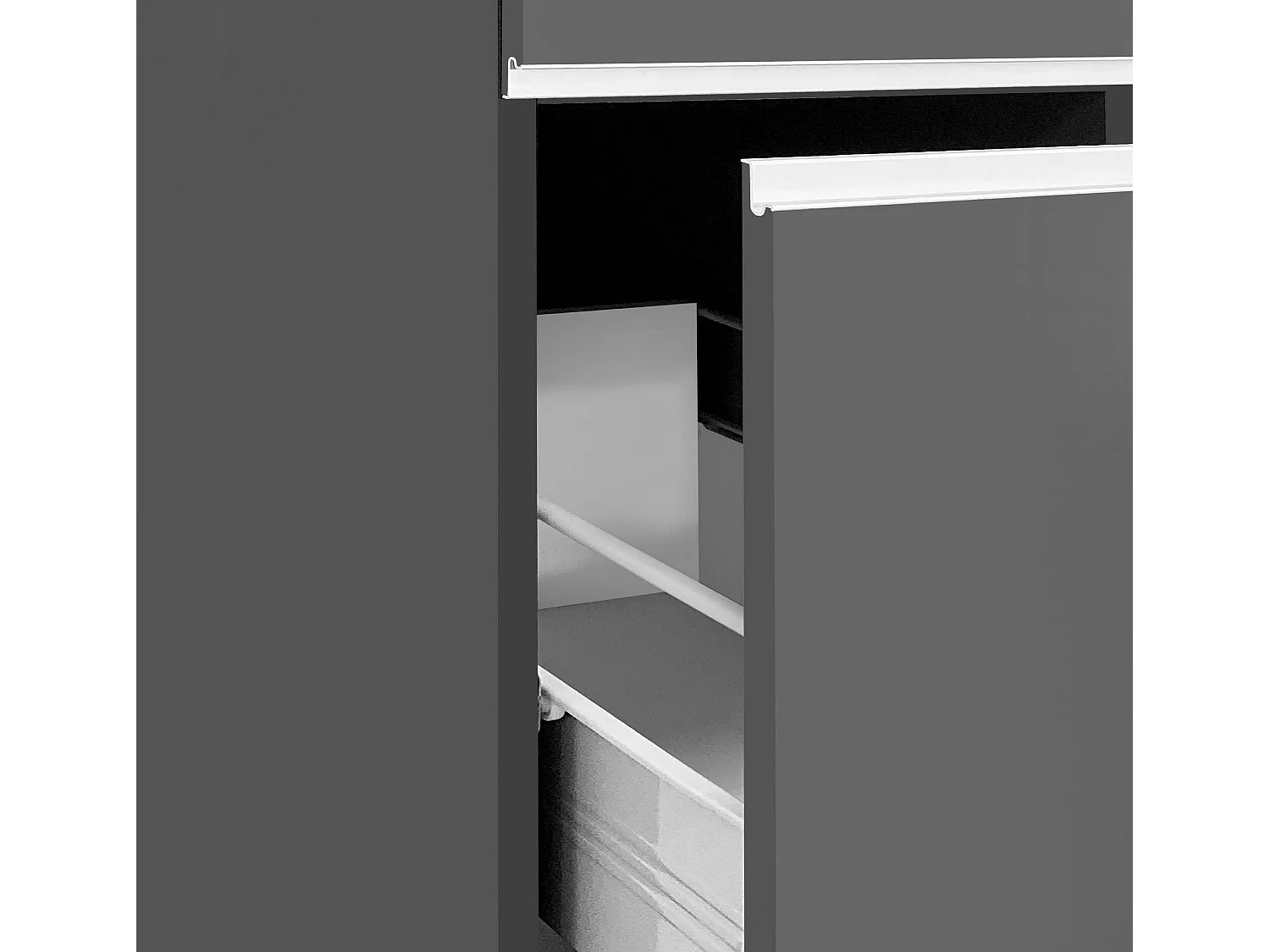 Buffet de Cozinha Dcasiragh Antracite e Ardósia 30x60x165 cm - Móvel de Arrumação Versátil, 100% Fabricado na Itália