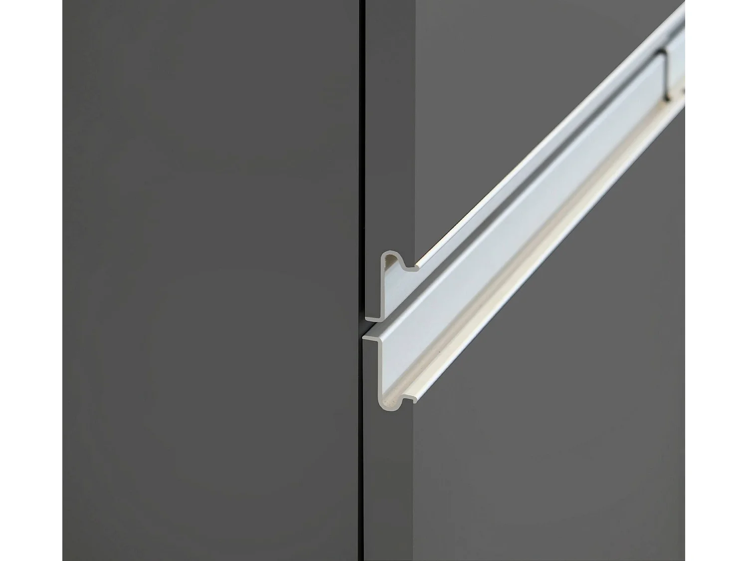 Dmora - Dispensa da cucina Atrax, 30x60h165 cm, Antracite e Ardesia