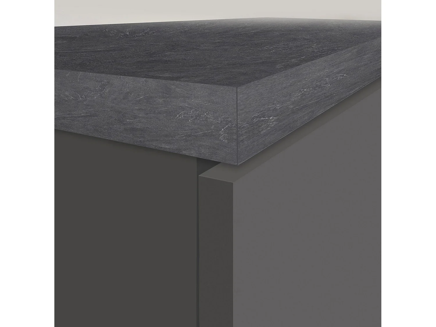 Dcasiragh keukenkast, multifunctionele kledingkast, kitchenettekast, multifunctionele koelkasthouder, 100% gemaakt in Italië, 30x60h165 cm, antraciet en leisteen