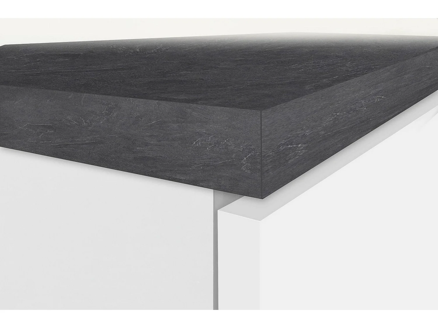 Despensa de cocina Dcasiragh, Armario multiusos, Mueble cocina, Soporte multifuncional para frigorífico, 100% Made in Italy, 30x60h165 cm, Blanco brillo y pizarra