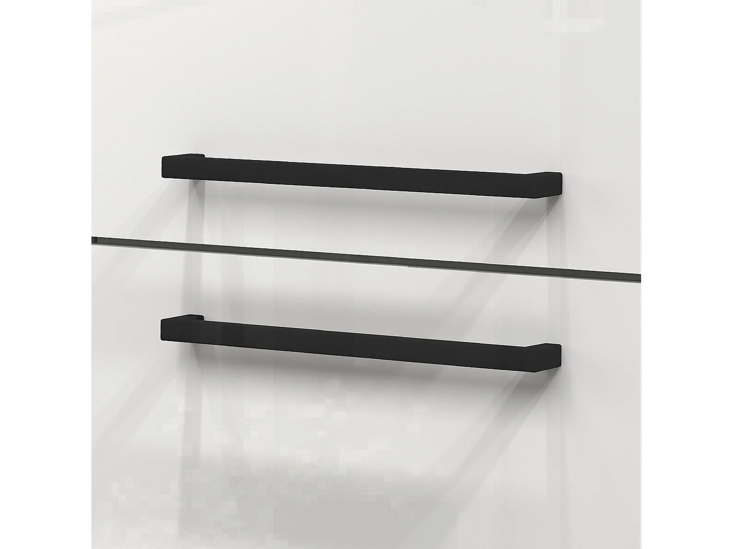 Dcasiragh keukenkast, multifunctionele kledingkast, kitchenettekast, multifunctionele koelkasthouder, 100% Made in Italy, 30x60h165 cm, glanzend wit en leisteen