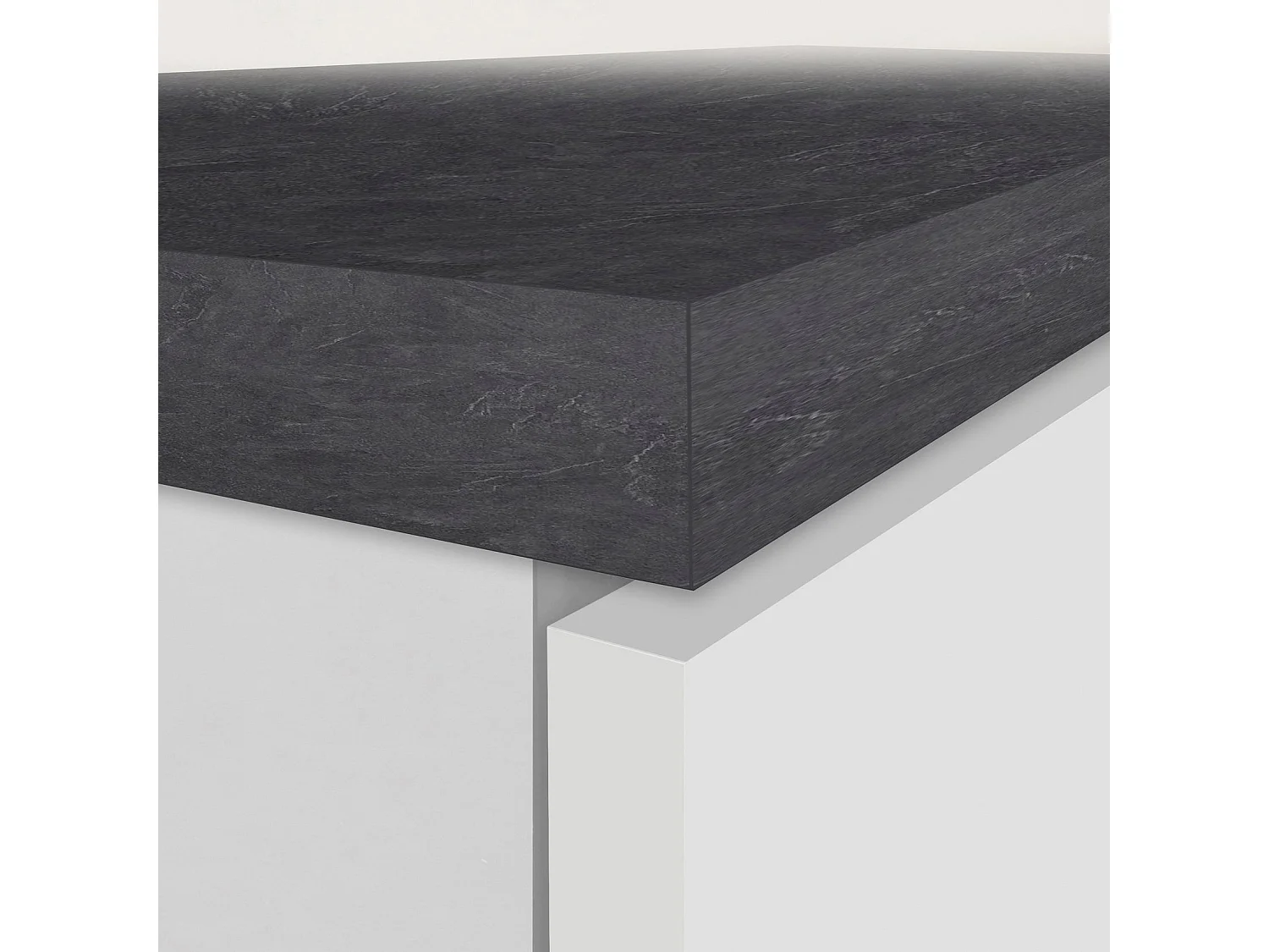 Dispensa da Cucina Mesarthim, 2 Ripiani Made in Italy, 60x60x165h cm Bianco Lucido
