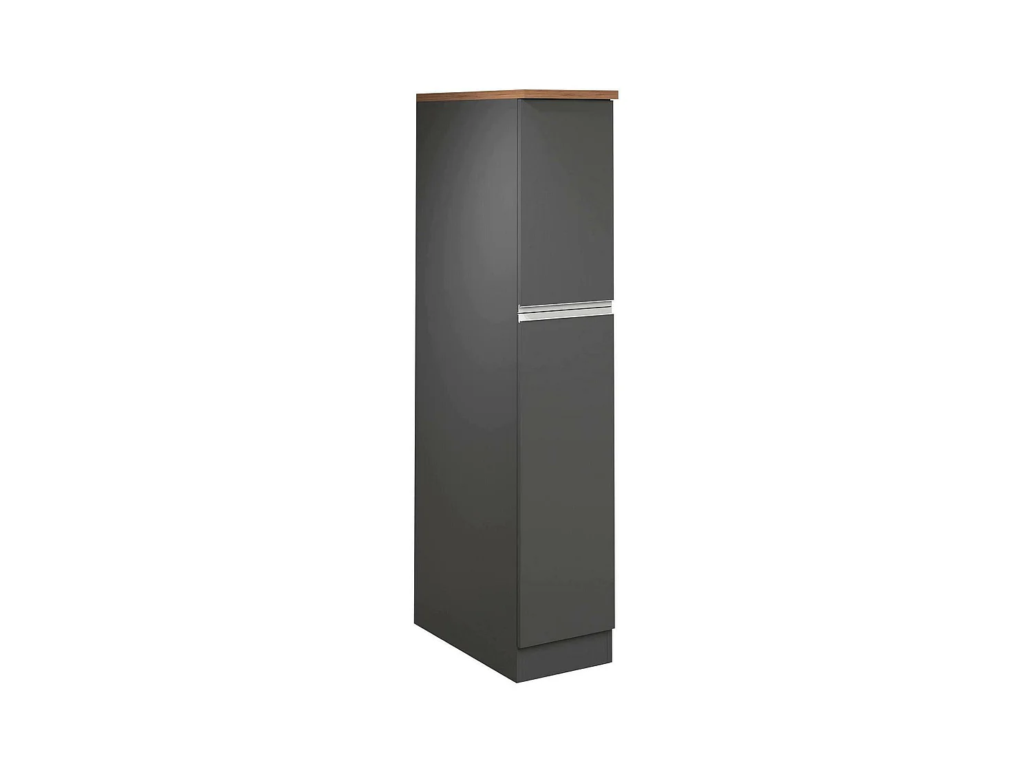 Küchenschrank Dcasiragh, Mehrzweckschrank, Küchenzeile Schrank, Multifunktionales Kühlregal, 100 % Made in Italy, 30 x 60 x 165 cm, Anthrazit und Eiche