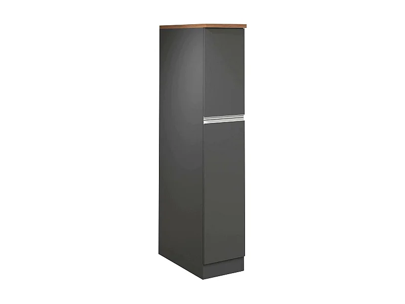 Dcasiragh keukenkast, Multifunctionele kledingkast, Keukenkast, Multifunctionele koelkasthouder, 100% Made in Italy, 30x60h165 cm, Antraciet en Eiken