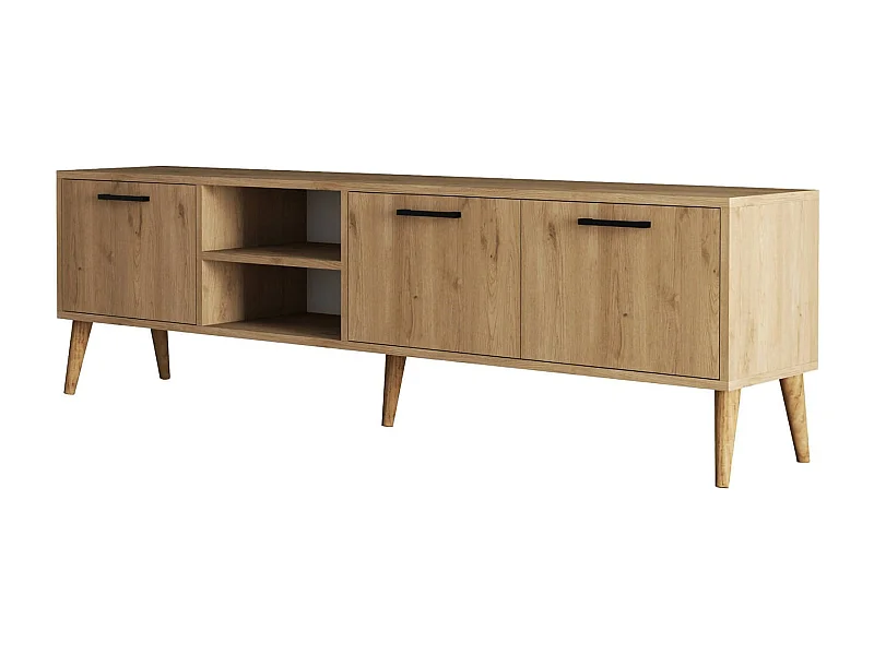 Móvel TV Dditacchi, Aparador de sala, Armário baixo para TV, Base de parede equipada, 180x35 h53 cm, Carvalho